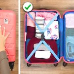 demonstration of a travel packing hack